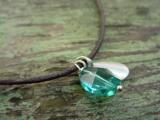 crystal and leaf