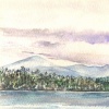 Kezar Lake from Public Beach - looking west