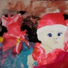 Alana Jane with poinsettias