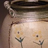 Salt vase with double floral slip work