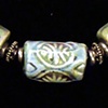 Flashing Stamped Barrel Necklace