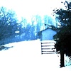 Pristine Barn Scene-Winter Blue