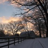 Winter Barn on Fire