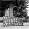 ESTHER BUBLEY
Sign in front of a former gas station on road between Columbus and Cincinnati 
#37467

September 1943 

