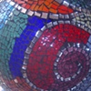 Kinetic Energy garden gazing ball (recycled bowling ball) - Photo #1