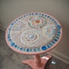 Pink Hydrangea Coastal Chic Mosaic Table