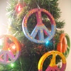 Peace Symbol Ornaments being sold on Etsy and ArtFire: Groovy Psychedelic Peace Symbol Ornaments Tie Dyed Effect