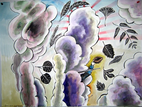 ink drawing by Kenny Cole titled Palmate
