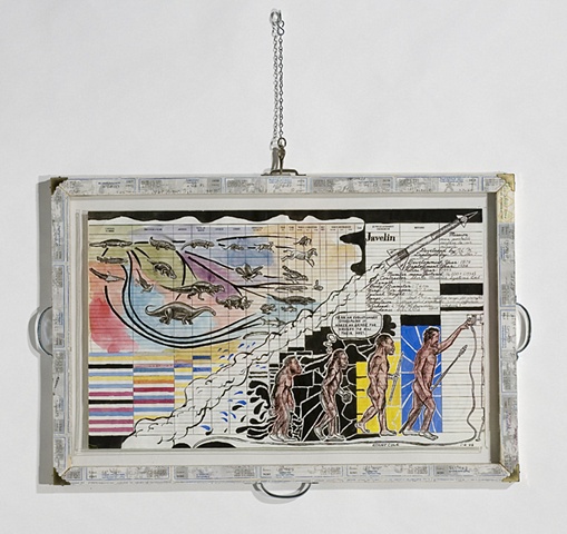 two-sided ink drawings on record forms