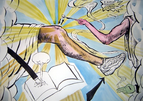 ink drawing by Kenny Cole titled Enhanced
