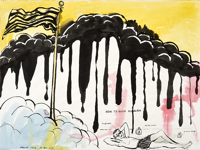 ink drawing by Kenny Cole titled Sunburn