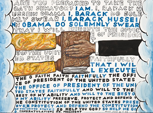 ink drawing by Kenny Cole titled Oath