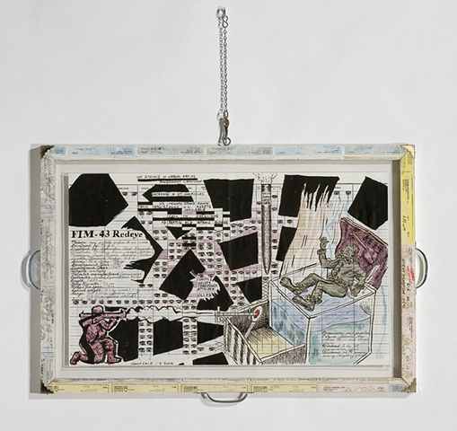 two-sided ink drawings on record forms