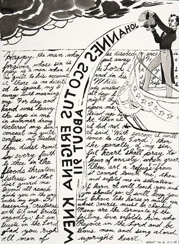 ink drawing by Kenny Cole titled Johannes Knew