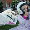 mission specialist Angel Brain performs pre-flight checks