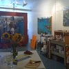 Sue's painting space in new studio