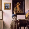 Lady Standing at the Virginals, Restored    