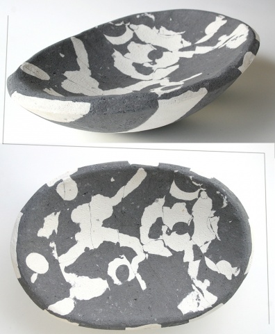 concrete bird bath or fruit bowl