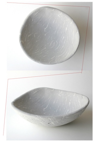 concrete fruit bowl or bird bath