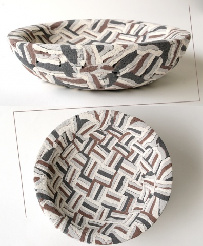 concrete bowl or bird bath