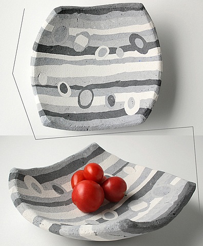 decorative concrete plate or bowl