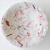 Red Marbled Concrete P-nut Bowl
