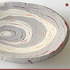 Red and Yellow Spiral Concrete Bowl