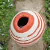 Red & White Stripe Vase