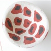 Red & Black Concrete P-nut Bowl