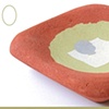 Red and Celery and Gray Square Concrete Plate