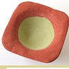Red with Olive Green Concrete Bowl