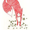 Fox and Clover silkscreen card