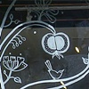Close up of mural painted on good egg window
