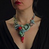 Green Agate Cluster Necklace