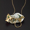 Agate and Golden Beads Pendant