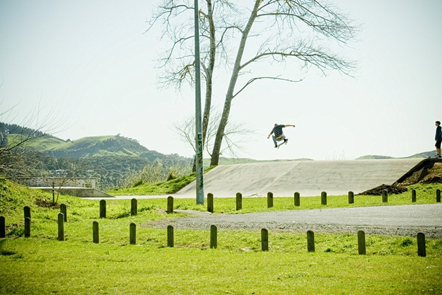 micah going frontside