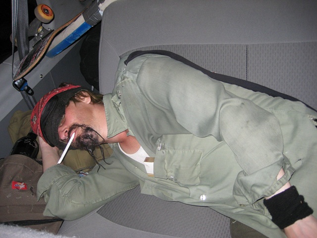 loomis in the bloodhorse van