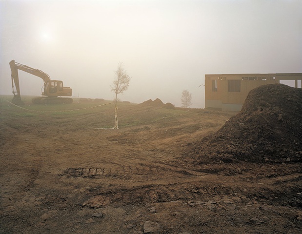 Construction, Sun Through Morning Fog