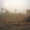 Construction, Sun Through Morning Fog