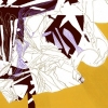 City Scape (yellow ochre and purple)