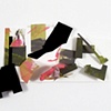 Untitled Mini Collage  #1 (black and pink)