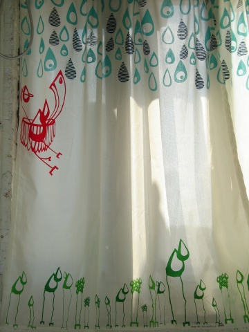 Curtains for screenprint studio at Lillstreet, detail