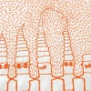 Caterpillar Man and his orange-eyed friends, detail