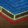 Red(Blue) dress, detail