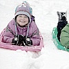 Olivia & Jaxon [sledding]