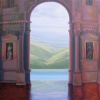 Palladian Interior with Pool at Different Times