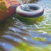 Salt Water Pool with Inner Tube and Hose