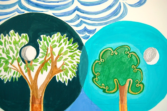 Sacred Origins - detail of work in progress 3