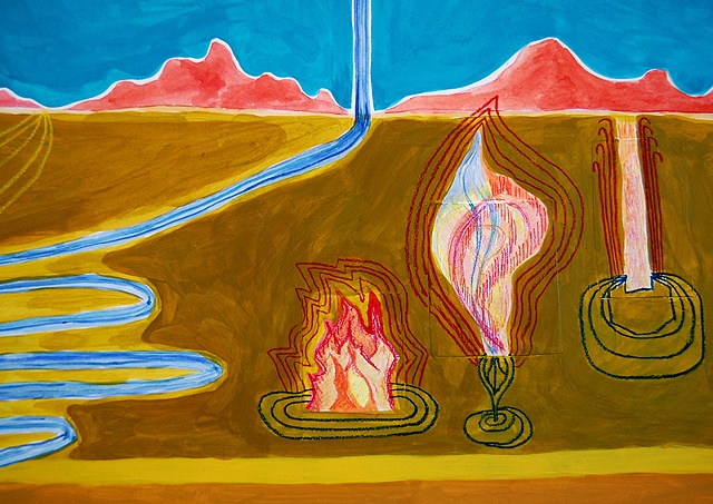 Sacred Origins - detail of work in progress 1