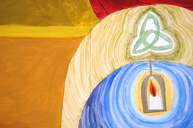 Sacred Origins - detail of work in progress 2